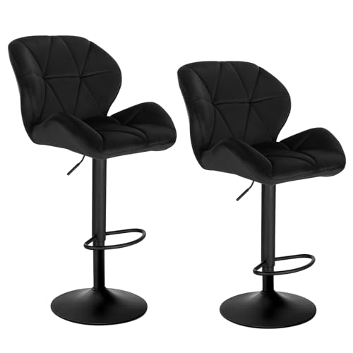 Set of 2 Height Adjustable Bar Stool High Chair for Bar