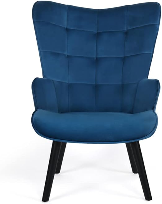 Velvet Armchair with Armrest