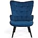 Velvet Armchair with Armrest