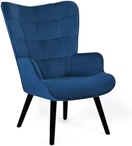 Velvet Armchair with Armrest