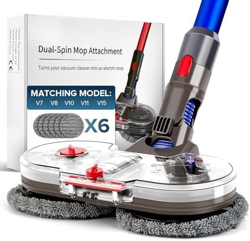 🧼 Electric Mop Head for Dyson V7 V8 V10 V11 V15 – With Removable Water Tank & 6 Washable Pads