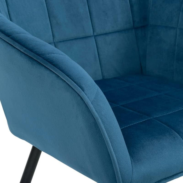 Lot of 2 MADDY Blue Velvet Dining chairs