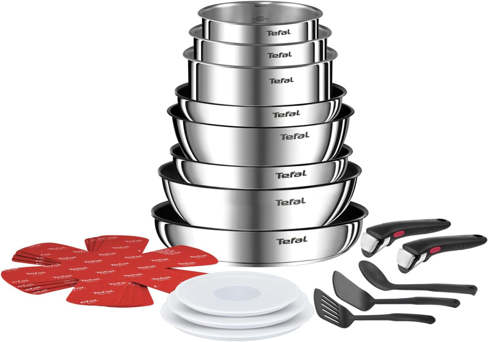 TEFAL Ingenio Emotion 20-Piece Cookware Set – Stainless Steel
