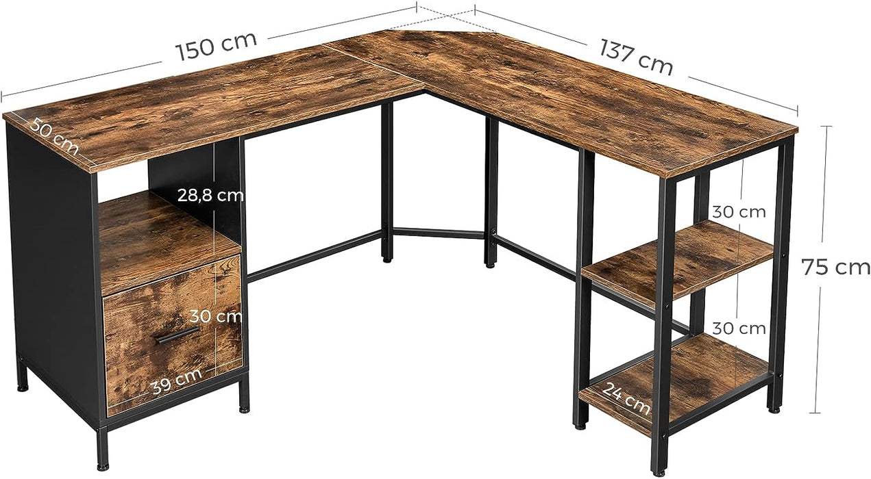 MDM L-Shaped Table, Corner Desk