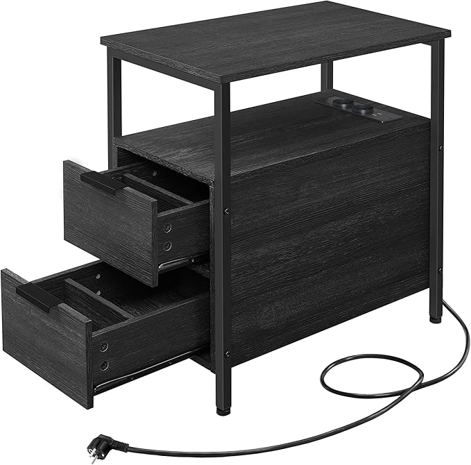 Side Table with Power Strip