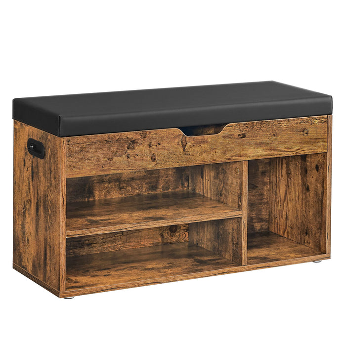 Shoe Bench, Storage Bench, 3 Compartments