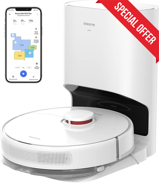 Dreame D10 Plus Robot Vacuum & Mop with Self-Emptying Base