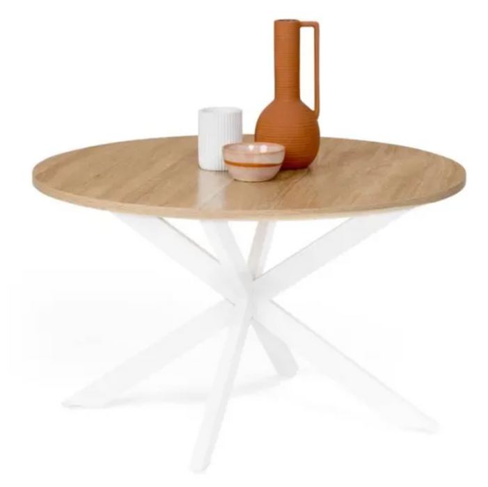 white coffee table with vase on top