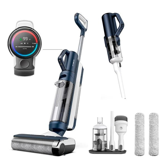 Tineco Floor One S5 Smart Cordless Wet & Dry Vacuum Cleaner & Mop Combo, Perfect for Sticky Dirt & Pet Hair, Lightweight, Ultra-Quiet, Smart Display