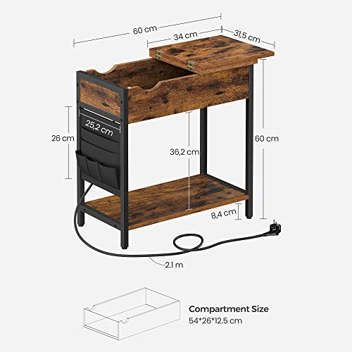 MDM Side Table with Power Outlet