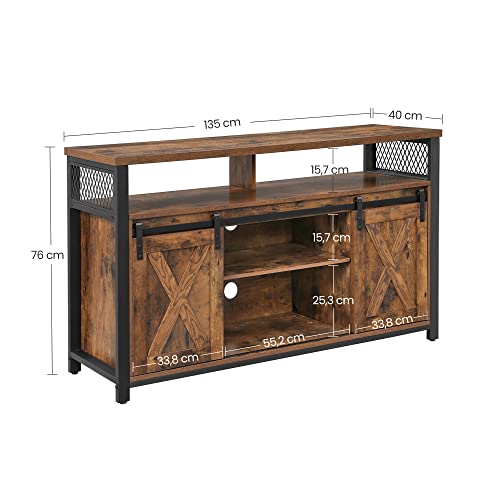 MDM TV Stand, with Sliding Barn Doors