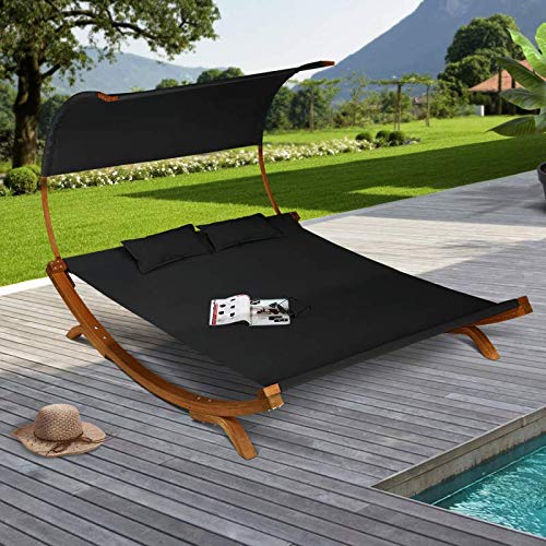 Wooden Garden Bed with Canvas and Canopy