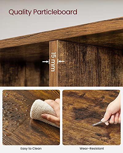 VASAGLE 10-Cube Bookcase, Bookshelf with Open Compartments, Storage Organiser for Decorations, Photos, Plants, in the Living Room, Bedroom, Home Office