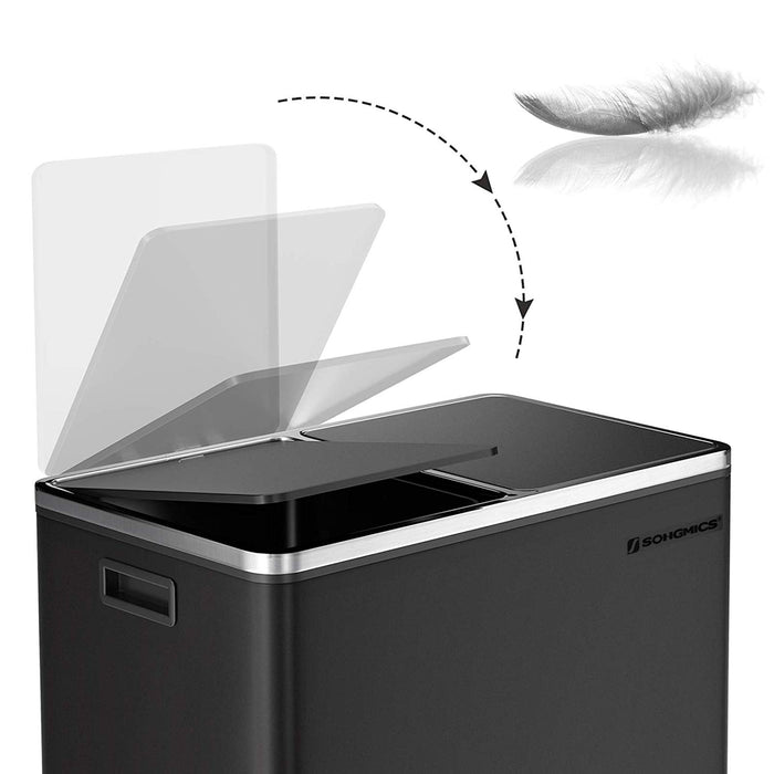 60L Kitchen Eco Waste Silver Trash Can - My Discount Malta