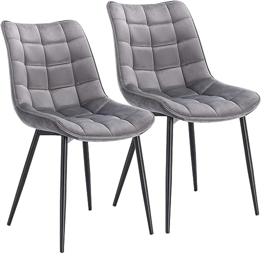 Modern Velvet Dining Chair – Ergonomic, Comfortable & Durable with Metal Legs