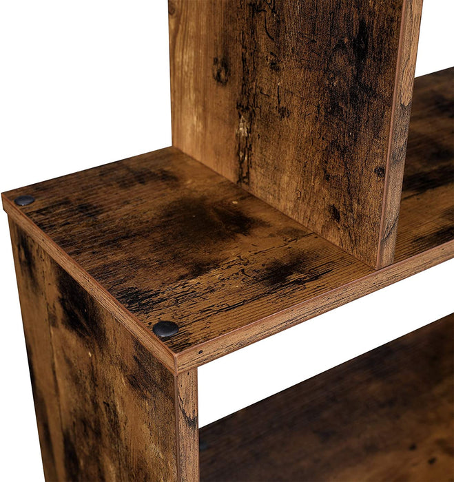 Modern Style Bookshelf  6 levels in wood close up