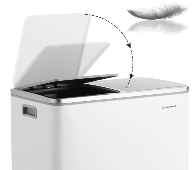 ♻️ 60L Double Recycle Pedal Bin – Stainless Steel Dual Compartment