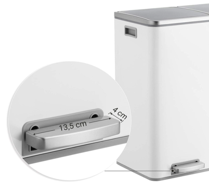 ♻️ 60L Double Recycle Pedal Bin – Stainless Steel Dual Compartment