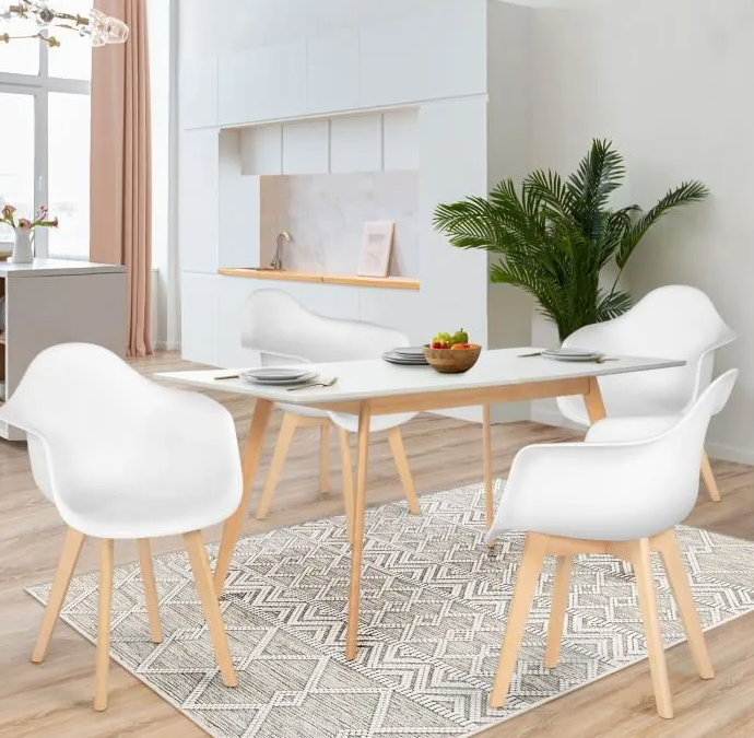 PETRA Set of 4 Dining Chairs with Scandinavian Design Armchair
