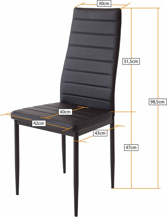 SIMON Batch of 6 dining room chairs