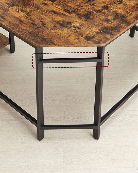 Industrial corner desk
