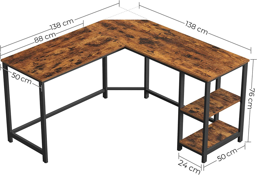 Industrial corner desk