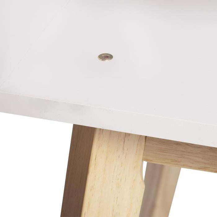 office furniture scandinavian style white top and wooden legs