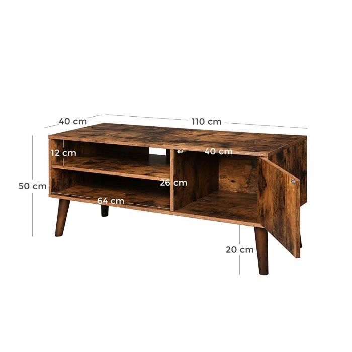 Industrial style TV stand - My Discount Malta Dimensions 110cms x 40cms x50cms