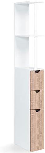MDM 3-Door Shelf Toilet Cabinet Beech Color Space-saving for Toilets
