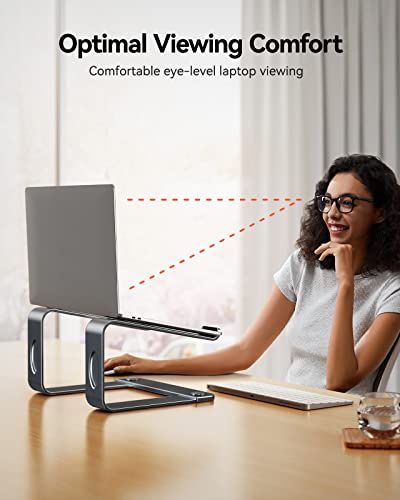 Laptop Stand Ergonomic Desk Riser, Compatible with Most 10-15.6 Inch Laptops