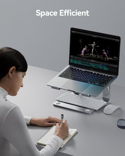 Laptop Stand Ergonomic Desk Riser, Compatible with Most 10-15.6 Inch Laptops