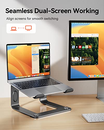 Laptop Stand Ergonomic Desk Riser, Compatible with Most 10-15.6 Inch Laptops
