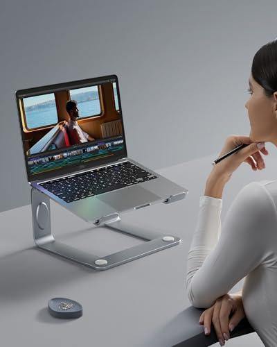 Laptop Stand Ergonomic Desk Riser, Compatible with Most 10-15.6 Inch Laptops