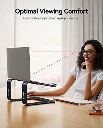 Laptop Stand Ergonomic Desk Riser, Compatible with Most 10-15.6 Inch Laptops