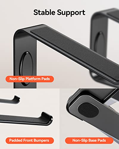 Laptop Stand Ergonomic Desk Riser, Compatible with Most 10-15.6 Inch Laptops