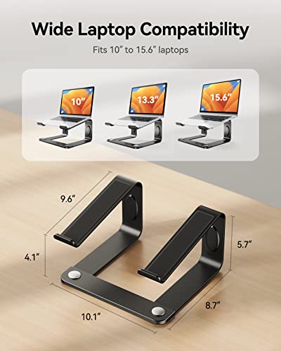 Laptop Stand Ergonomic Desk Riser, Compatible with Most 10-15.6 Inch Laptops