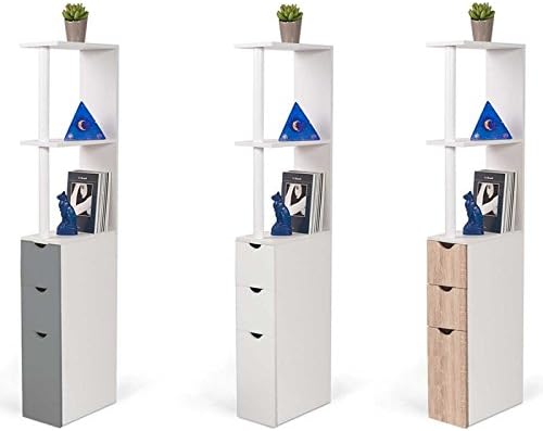 MDM 3-Door Shelf Toilet Cabinet Beech Color Space-saving for Toilets