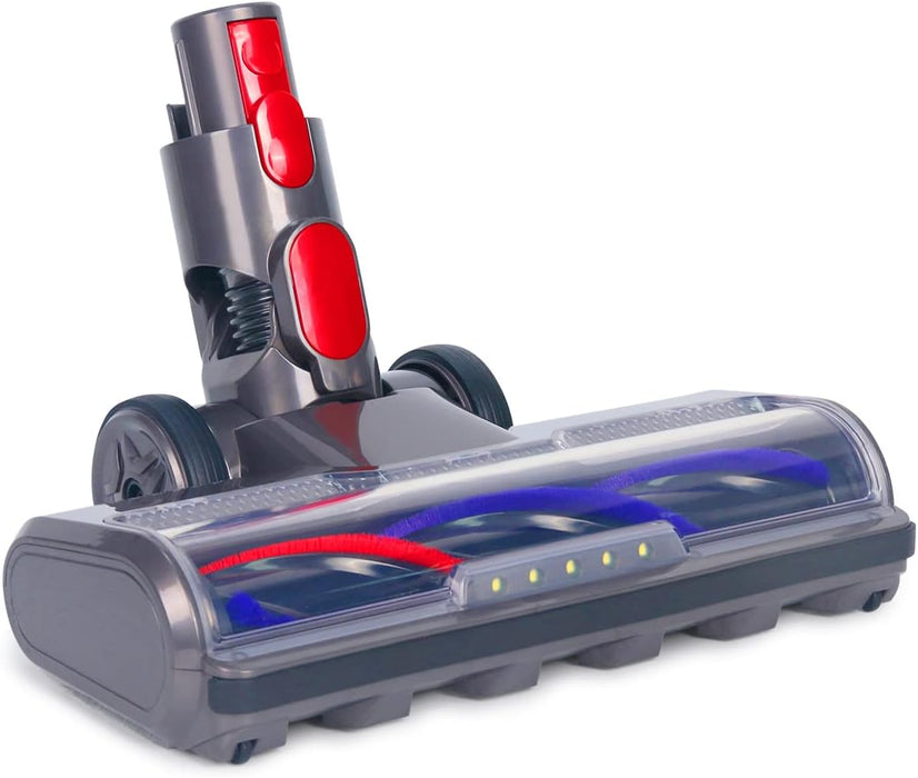 Brush Compatible with Dyson Vacuum Cleaner V7 V8 V10 V11 V15, Turbo Brush Head with 5 LED Lights for Hard Floors and Parquet