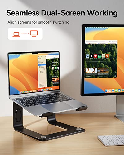 Laptop Stand Ergonomic Desk Riser, Compatible with Most 10-15.6 Inch Laptops