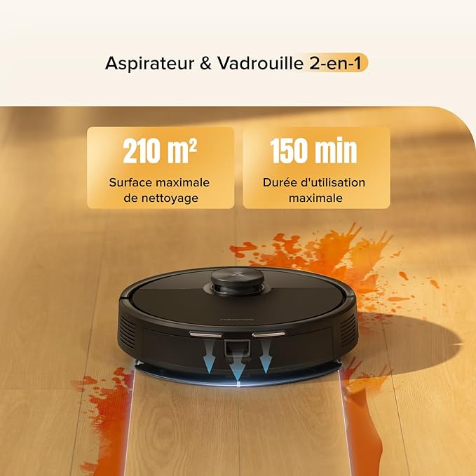 Roborock Q7 M5 Robot Vacuum & Mop – 10,000Pa Suction | Smart LiDAR Navigation | Black