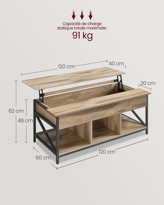Coffee Table, Living Room Table with Lift Top