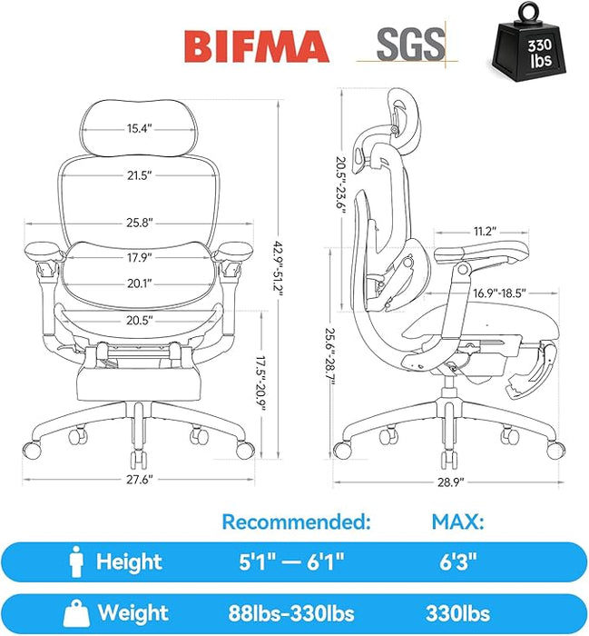 SIHOO Doro C300 V2 Ergonomic Office Chair