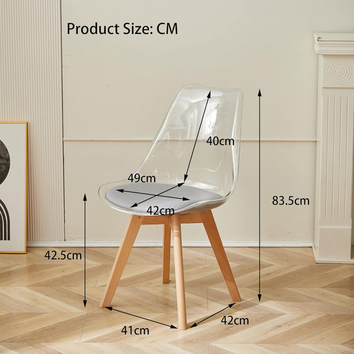 SOFIA Transparent Scandinavian Dining Chairs