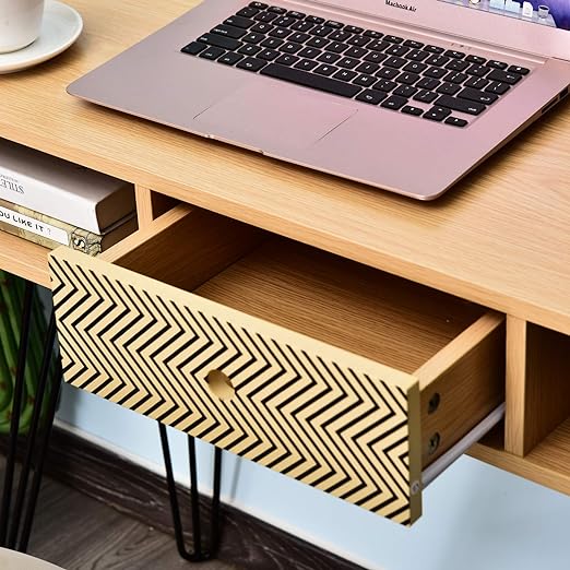 Scandinavian Desk with oak decor