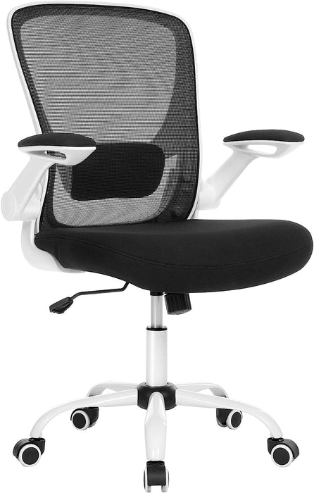 MDM Ergonomic Canvas Office Chair, Armchair, Padded Lumbar Support, Rocking Mechanism