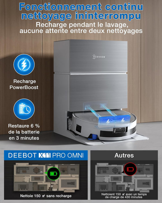 ECOVACS DEEBOT X11 Pro Omni Robot Vacuum Cleaner with Auto Empty Station