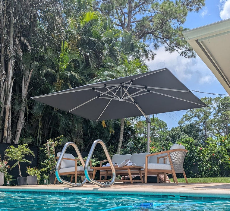 PURPLE LEAF Umbrella by the pool for entertainment area 