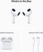 Refurbished Apple AirPods (3rd Generation) accompanied by their Lightning to USB-C cable and documentation.