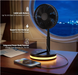 Black Rechargable Fan with light