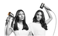 Dyson Supersonic Straight Wavy Hair in use